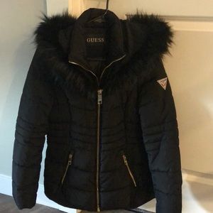 Guess hooded puffer jacket